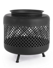 Brasero de jardin en métal noir Efesto