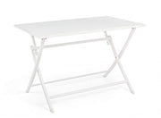 Table d'extérieur en aluminium blanc ELIN 110x70x h71 cm