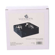 Porte-serviettes carré en métal chats noirs cm16,5x16,5h6