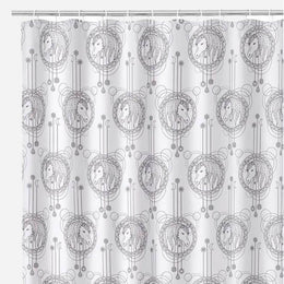 Rideau de douche polyester Licorne 180 x 200 cm