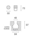 CALP.D.5 - 2,5W LED * Ligne d'acier hangar de 4000K