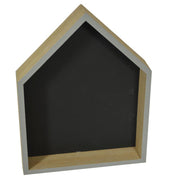 Maison tableau noir en bois gris Stilla cm22,5x29,5x4,5