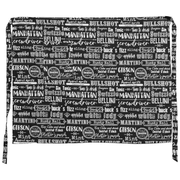 Tablier taille 80x65 h cm en coton noir