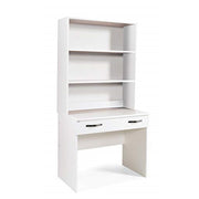 Bureau avec tiroir pour chambre ou bureau avec support blanc bibliothèque poste de travail informatique
