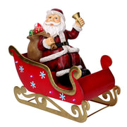 Luge du père noël en métal rouge cm32x17h29