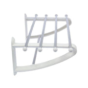 Étagère de salle de bain en aluminium blanc 50 x 29.5 x 20 cm