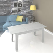 Table extensible en bois Blanc 140-180x80 cm TOLMEN