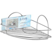 Meuble d'angle pour douche avec 1 étagère en métal