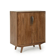 Meuble bar avec 2 portes en bois de style vintage 90x40x108 cm