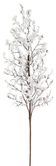 Branche déco avec Ice White Berries h60 cm