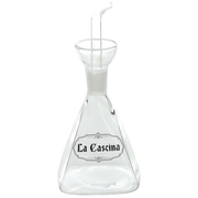 Petit Huilier Pyramidal Avec Anti-Goutte 130 Cc La Cascina Verre Transparent