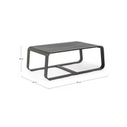 Table basse d'extérieur en aluminium Anthracite MERRIGAN 105x62x h38 cm