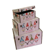 Coffre rectangulaire en éco-cuir pour 1-3 gnomes cm59x36h33