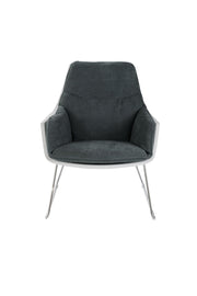 2x Poltrona in polipropilene grigio scuro 85 cm x 74 cm H. 86 cm