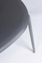 Chaise d'attente de bureau en plastique gris