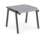 Repose-pieds de salon de jardin en aluminium anthracite Cruise 53 x 51 x 44 cm