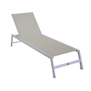 Bain de soleil en aluminium blanc Claveland