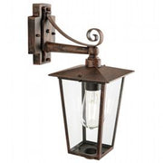 Lampe d'extérieur en fonte d'aluminium avec diffuseurs en verre transparent rouille