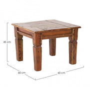 Table basse en bois de style rustique 60x60 cm