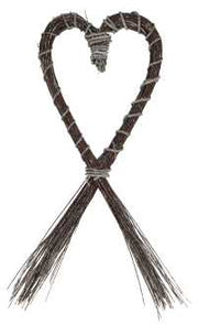 Guirlande coeur en jonc nar-8054 cm. 70 x 30/86