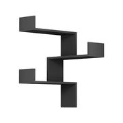 Étagère d'angle Luksa couleur anthracite 3 niveaux H 90 x P 22 x L 60 cm