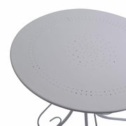 Ancienne table aluminium blanc lait 95 cm