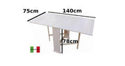 Table pliante blanche Susanna 75x45 cm