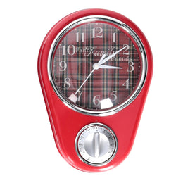 Horloge en plastique avec minuterie rouge cm23x16x5