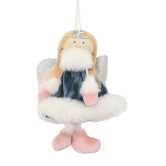 Ange en tissu bleu CM13H17