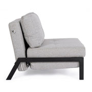 Canapé convertible 1 place gain de place en tissu HAYDEN Beige 95x96x h79 cm