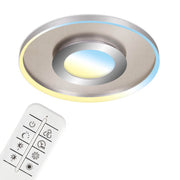 Plafonnier LED CCT, Ø 49,5 cm, 25 W, 3000 LM, Nickel Chrome