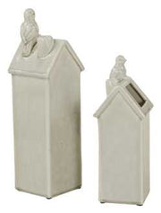 Grand vase maison d'oiseau dc-1026 cm. 13 x 13 h 43