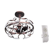 Chandelier moderne avec ventilateur LED et télécommande 86 cm