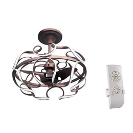 Chandelier moderne avec ventilateur LED et télécommande 86 cm