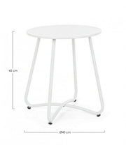 Table basse métal blanc D40 Wissant