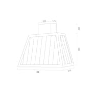 Hotte aspirante GARAGE METAL en inox bruni 110 cm