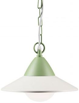 Suspension en Aluminium et Métal avec Diffuseur Opalin - 20W - 2050 Lumens blanc-vert