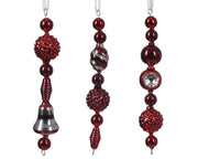 Balle de Noël Ghirland de perles de verre mélangées Couleur de Noël rouge / couleur H 15cm x Ø 3cm