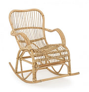 Fauteuil à bascule CASIMIRA en rotin naturel 66x82x h88 cm