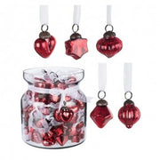 LIVELY Red Christmas pendentif en verre décoration pcs 1