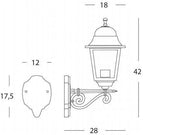 Applique moyenne à la ligne noire E27 supérieure