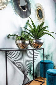 Meuble console en métal noir Spiral