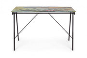 Bureau Young California plateau verre 113x58 cm