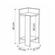 Table basse design Elos couleur chêne panneau chêne anthracite 25x25x60h droite