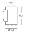 Lampe murale en aluminium moulé sous pression, diffuseur en verre transparent, 40W, 4242 lumens, lumière chaude blanche