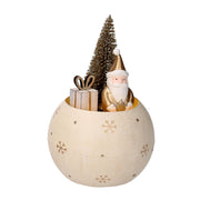 Père Noël en métal à l'intérieur de la boule d'or cm ø11h17