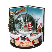 Livre boule de verre en résine led avec musique cm14x14h16,5