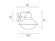 Applique au bas de la ligne E27 Itaca Corten