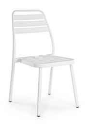 Chaises en aluminium blanc Lennie