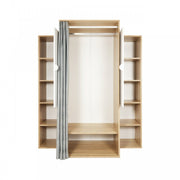 Armoire en chêne avec portes et cintre pour cabine ou chambre